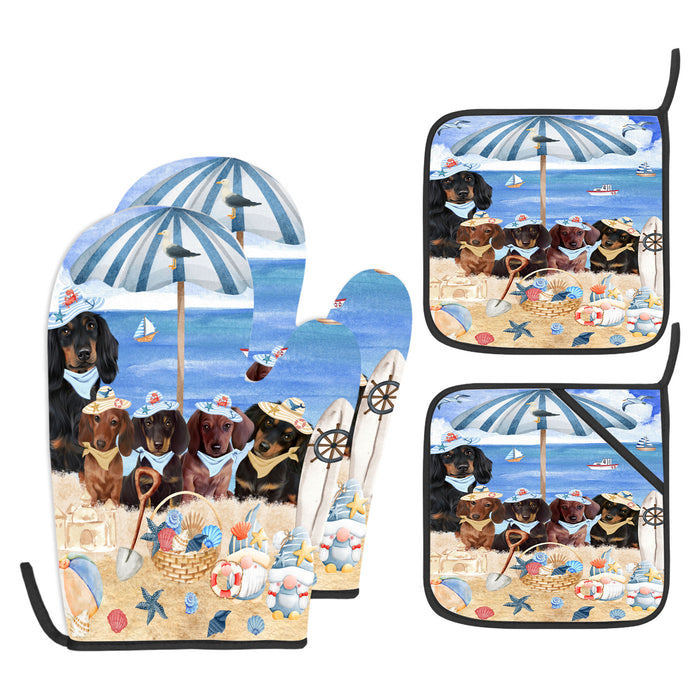 Dachshund Oven Mitts and Pot Holder Set: Explore a Variety of Designs, Custom, Personalized, Kitchen Gloves for Cooking with Potholders, Gift for Dog Lovers