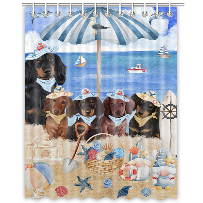 Dachshund Shower Curtain: Explore a Variety of Designs, Custom, Personalized, Waterproof Bathtub Curtains for Bathroom with Hooks, Gift for Dog and Pet Lovers