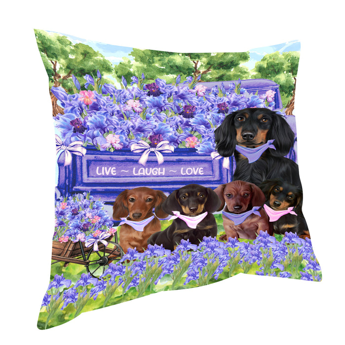 Dachshund Pillow: Explore a Variety of Designs, Custom, Personalized, Throw Pillows Cushion for Sofa Couch Bed, Gift for Dog and Pet Lovers