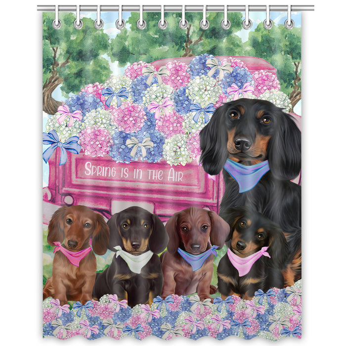 Dachshund Shower Curtain: Explore a Variety of Designs, Bathtub Curtains for Bathroom Decor with Hooks, Custom, Personalized, Dog Gift for Pet Lovers