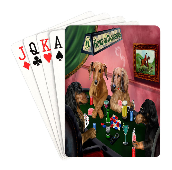 Home of Dachshund Dogs Playing Poker Playing Card Decks