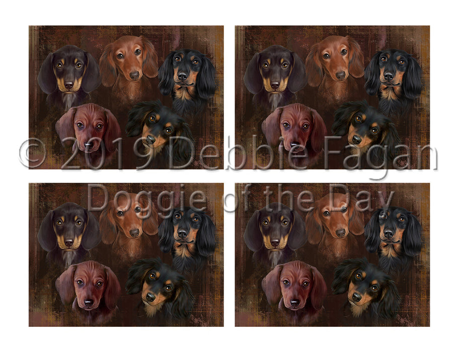 Rustic Dachshund Dogs Placemat