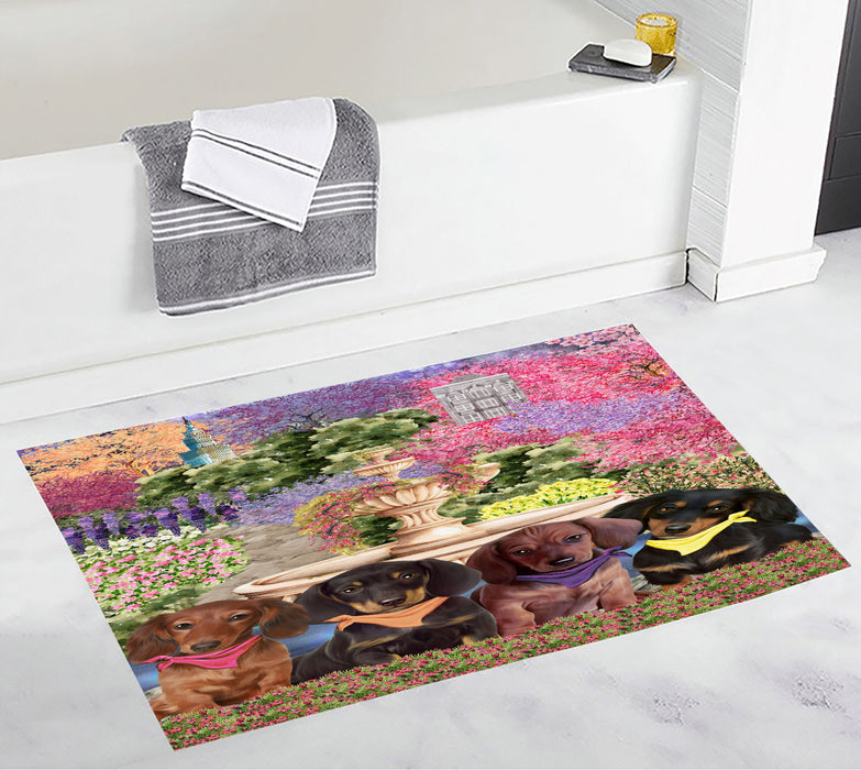 Dachshund Bath Mat: Explore a Variety of Designs, Custom, Personalized, Anti-Slip Bathroom Rug Mats, Gift for Dog and Pet Lovers