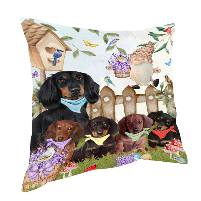 Dachshund Throw Pillow: Explore a Variety of Designs, Cushion Pillows for Sofa Couch Bed, Personalized, Custom, Dog Lover's Gifts