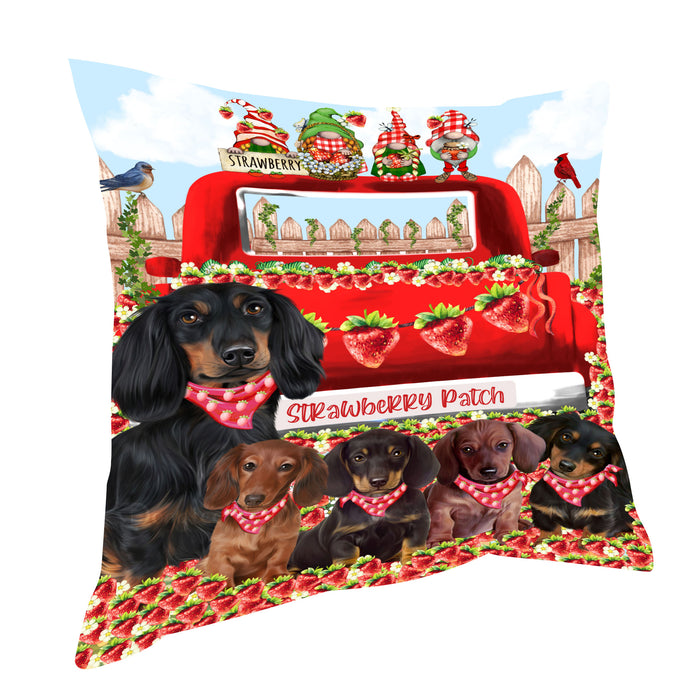 Dachshund Throw Pillow: Explore a Variety of Designs, Cushion Pillows for Sofa Couch Bed, Personalized, Custom, Dog Lover's Gifts
