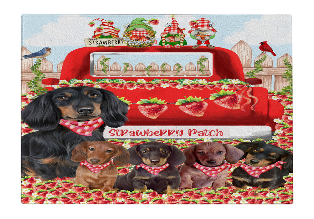 Dachshund Tempered Glass Cutting Board: Explore a Variety of Custom Designs, Personalized, Scratch and Stain Resistant Boards for Kitchen, Gift for Dog and Pet Lovers