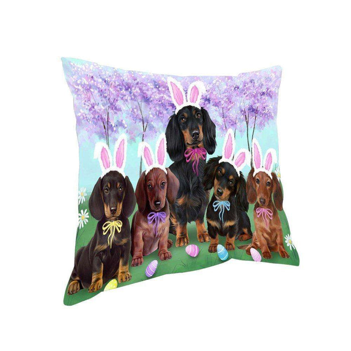 Dachshunds Dog Easter Holiday Pillow PIL52396