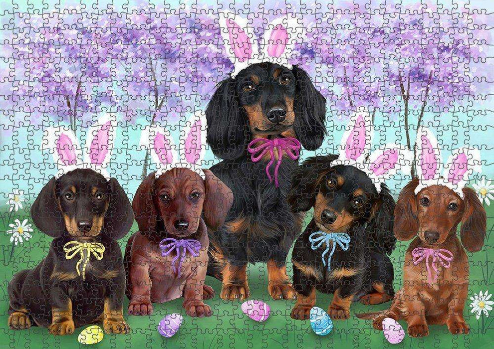 Dachshunds Dog Easter Holiday Puzzle with Photo Tin PUZL49971