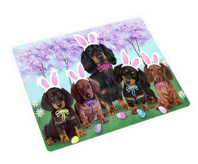 Dachshunds Dog Easter Holiday Tempered Cutting Board C51273