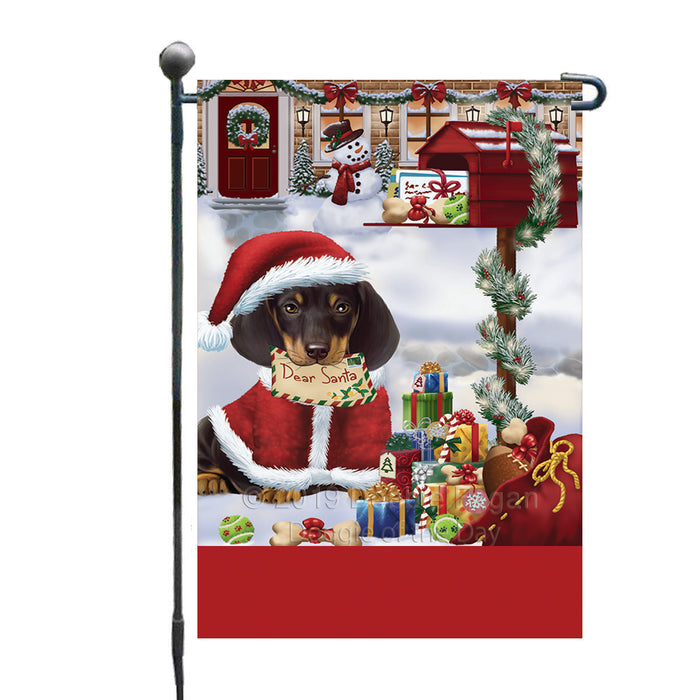 Personalized Happy Holidays Mailbox Dachshund Dog Christmas Custom Garden Flags GFLG-DOTD-A59929
