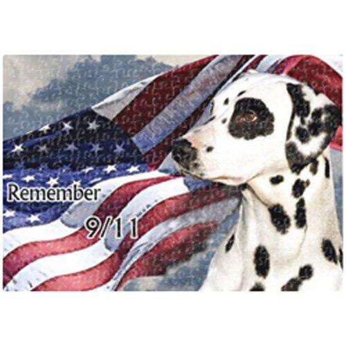 Dalmatian Dog 9/11 Patriotic 500 Pc. Puzzle with Photo Tin