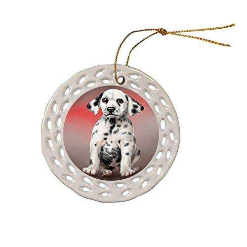Dalmatian Dog Ceramic Doily Ornament DPOR48306