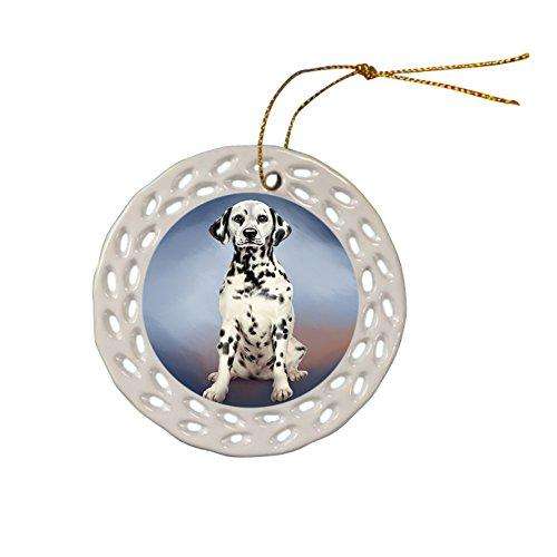 Dalmatian Dog Ceramic Doily Ornament DPOR48308