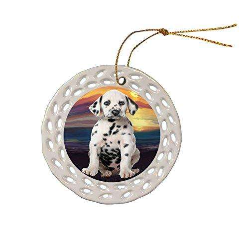 Dalmatian Dog Ceramic Doily Ornament DPOR48424