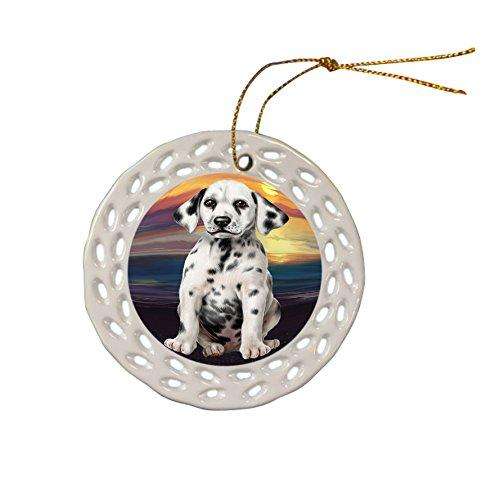 Dalmatian Dog Ceramic Doily Ornament DPOR48426
