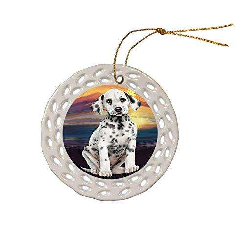 Dalmatian Dog Ceramic Doily Ornament DPOR48427