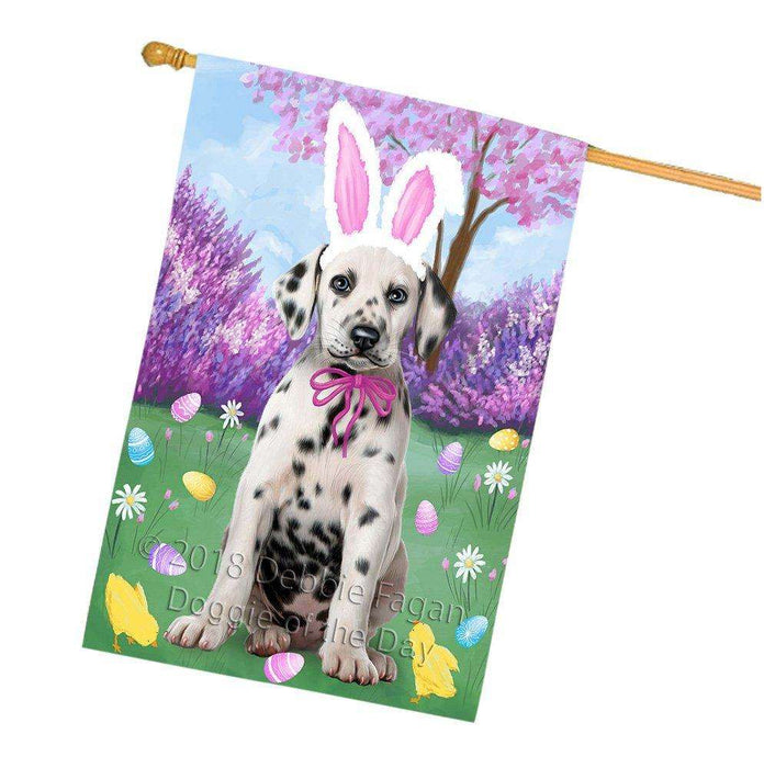 Dalmatian Dog Easter Holiday House Flag FLG49103