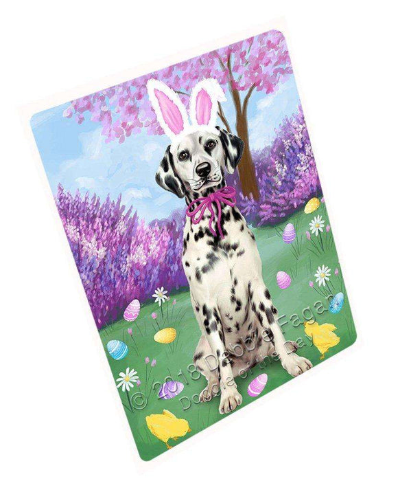 Dalmatian Dog Easter Holiday Tempered Cutting Board C51276