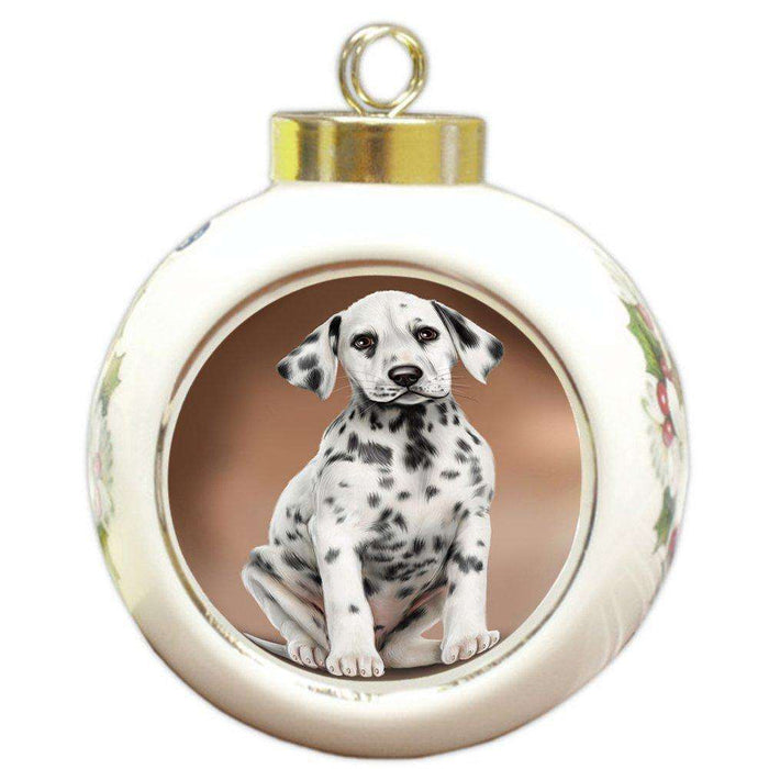 Dalmatian Dog Round Ball Christmas Ornament RBPOR48486