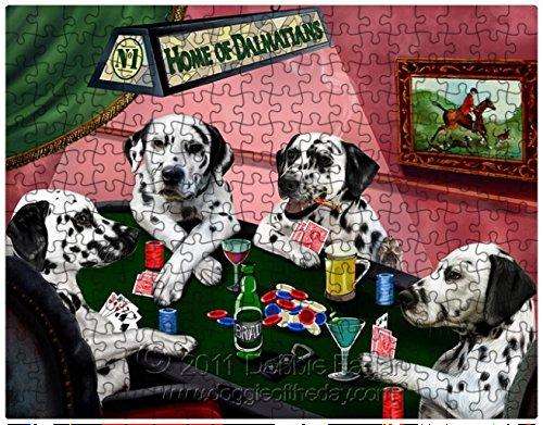 Dalmatian Dogs Playing Poker 500 Pc. Puzzle with Photo Tin