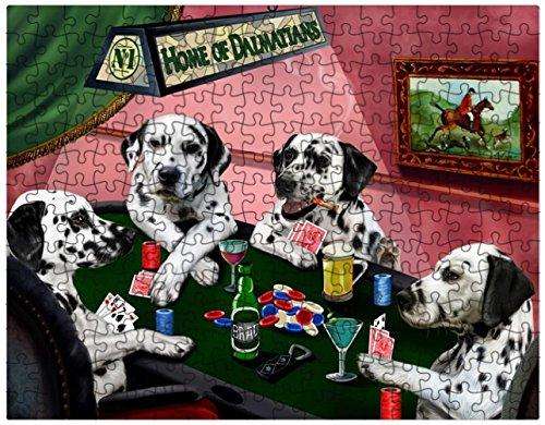 Dalmatian Puzzle 300 Pc. with Photo Tin Four Dogs Playing Poker