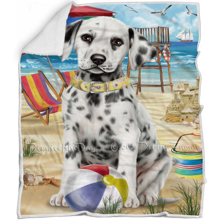 Pet Friendly Beach Dalmatian Dog Blanket BLNKT52860