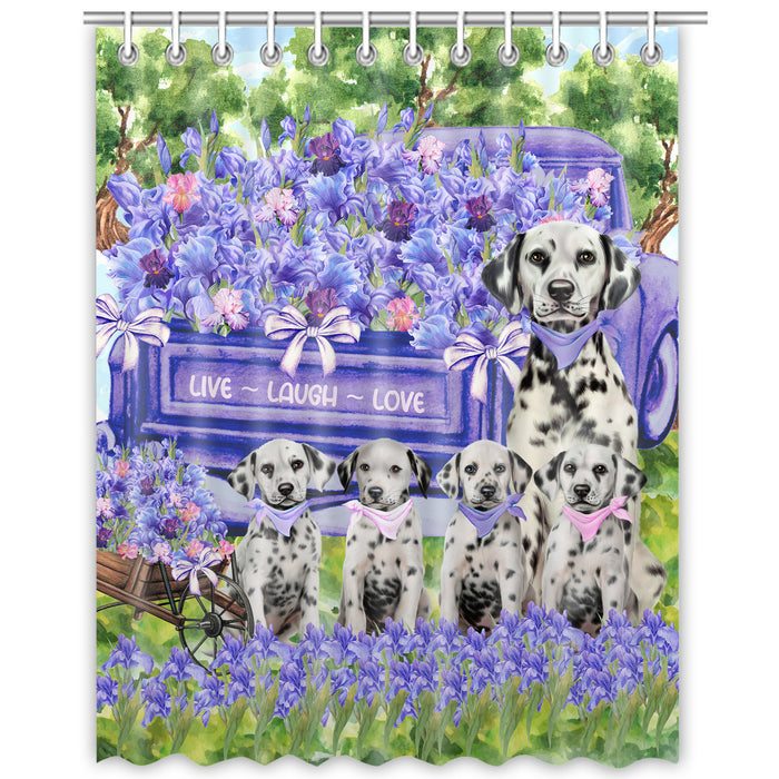 Dalmatian Shower Curtain, Explore a Variety of Custom Designs, Personalized, Waterproof Bathtub Curtains with Hooks for Bathroom, Gift for Dog and Pet Lovers