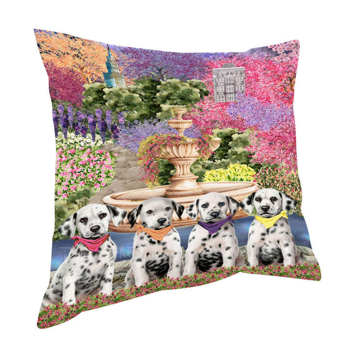 Dalmatian Pillow: Cushion for Sofa Couch Bed Throw Pillows, Personalized, Explore a Variety of Designs, Custom, Pet and Dog Lovers Gift