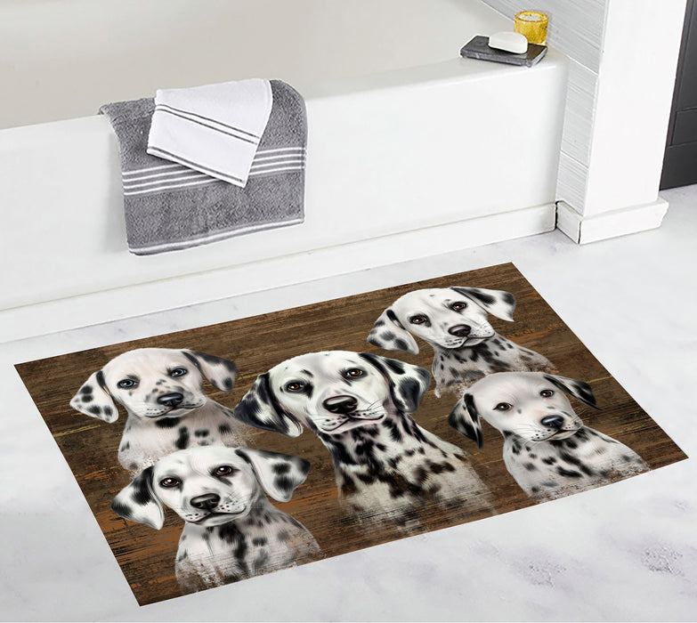 Rustic Dalmatian Dogs Bath Mat