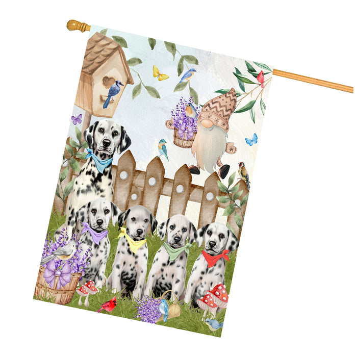 Dalmatian Dogs House Flag: Explore a Variety of Designs, Custom, Personalized, Weather Resistant, Double-Sided, Home Outside Yard Decor for Dog and Pet Lovers