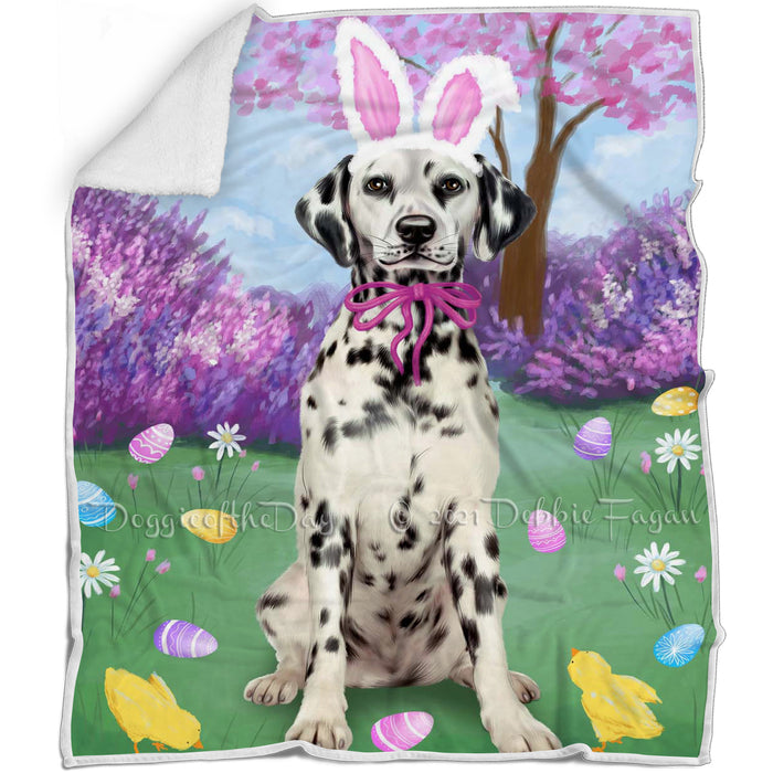 Dalmatian Dog Easter Holiday Blanket BLNKT57828