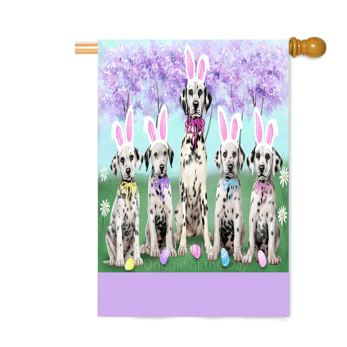 Personalized Easter Holiday Dalmatian Dogs Custom House Flag FLG-DOTD-A58910