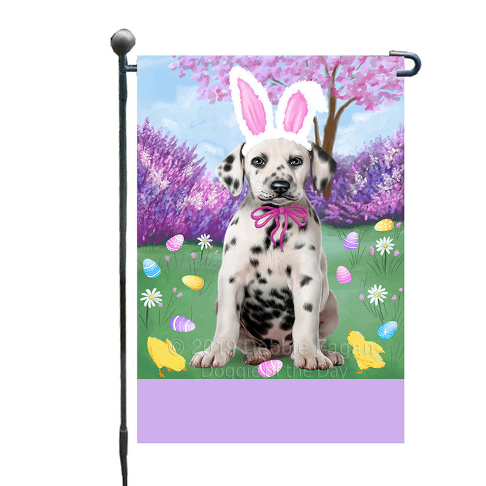Personalized Easter Holiday Dalmatian Dog Custom Garden Flags GFLG-DOTD-A58855