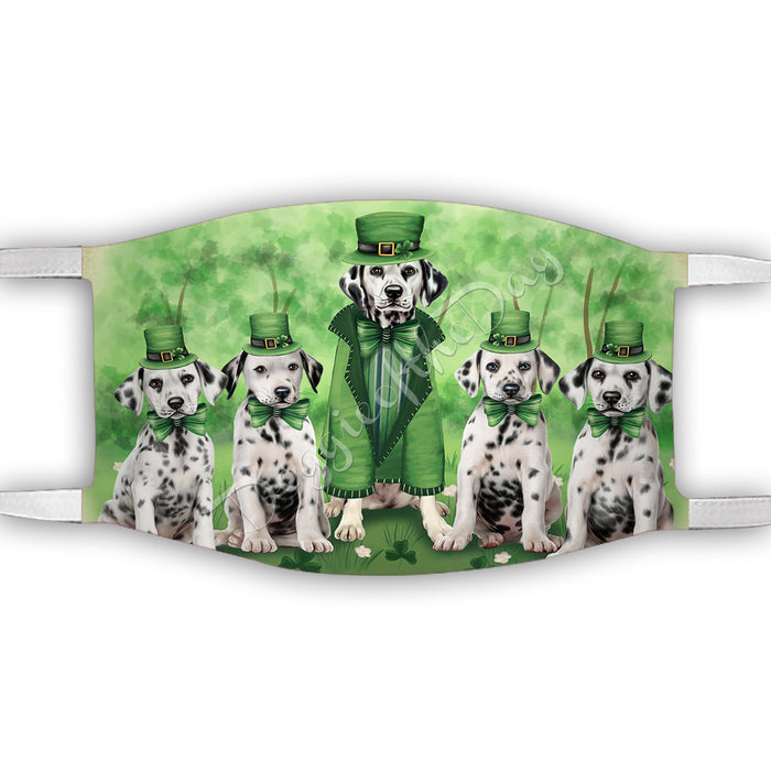St. Patricks Day Irish Dalmatian Dogs Face Mask FM50148