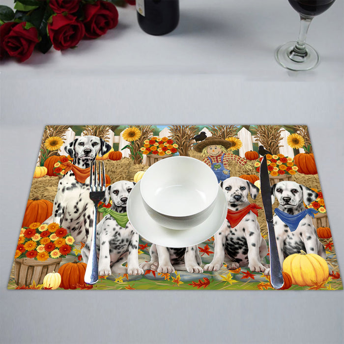 Fall Festive Harvest Time Gathering Dalmatian Dogs Placemat