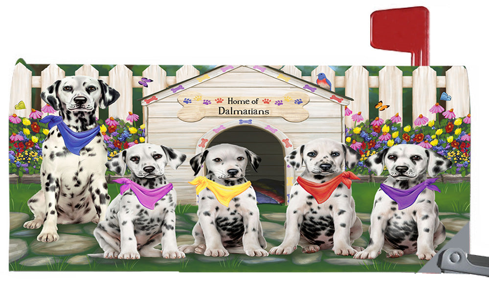 Spring Dog House Dalmatian Dogs Magnetic Mailbox Cover MBC48641