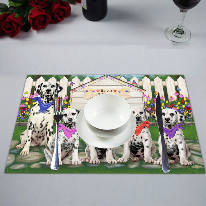 Spring Dog House Dalmatian Dogs Placemat