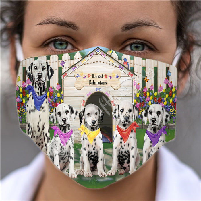Spring Dog House Dalmatian Dogs Face Mask FM48795