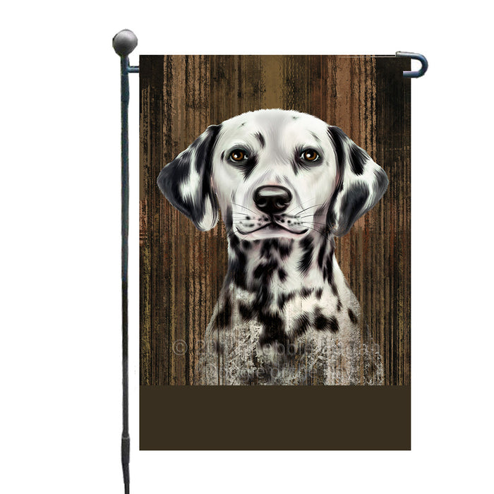 Personalized Rustic Dalmatian Dog Custom Garden Flag GFLG63509