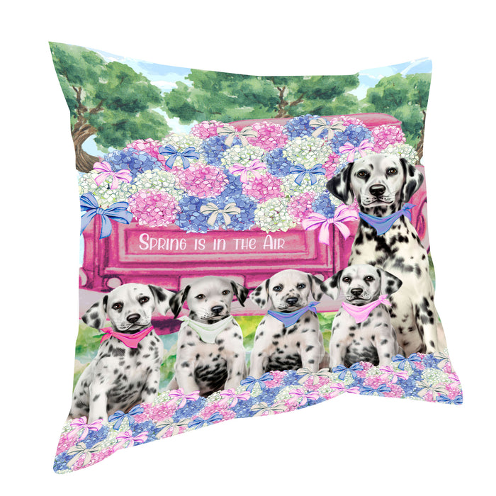 Dalmatian Throw Pillow: Explore a Variety of Designs, Cushion Pillows for Sofa Couch Bed, Personalized, Custom, Dog Lover's Gifts