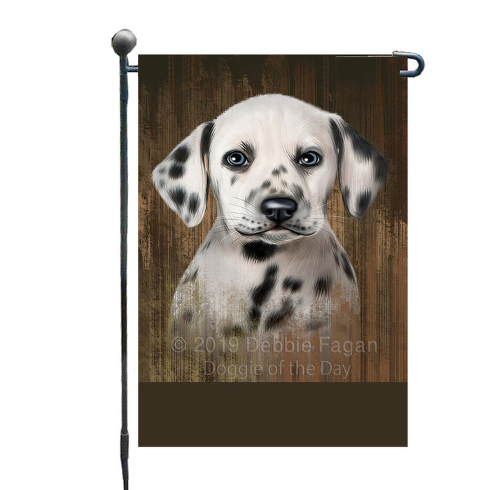 Personalized Rustic Dalmatian Dog Custom Garden Flag GFLG63510