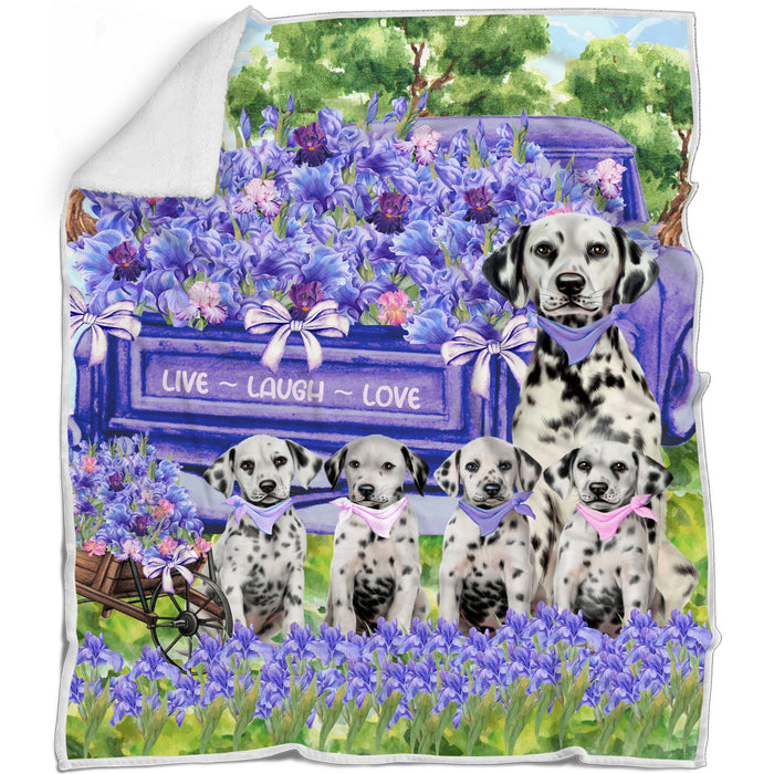 Dalmatian Blanket: Explore a Variety of Personalized Designs, Bed Cozy Sherpa, Fleece and Woven, Custom Dog Gift for Pet Lovers