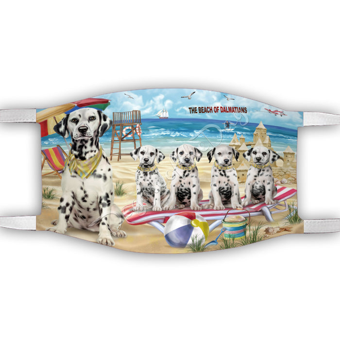 Pet Friendly Beach Dalmatian Dogs Face Mask FM49097