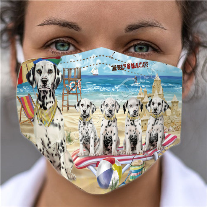 Pet Friendly Beach Dalmatian Dogs Face Mask FM49097