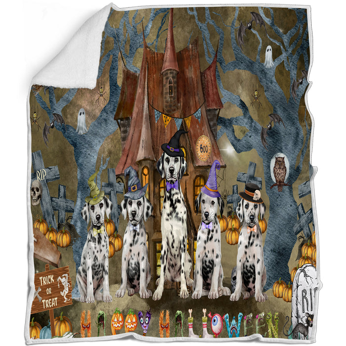 Dalmatian Blanket: Explore a Variety of Personalized Designs, Bed Cozy Sherpa, Fleece and Woven, Custom Dog Gift for Pet Lovers