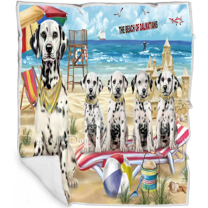 Pet Friendly Beach Dalmatians Dog Blanket BLNKT52851