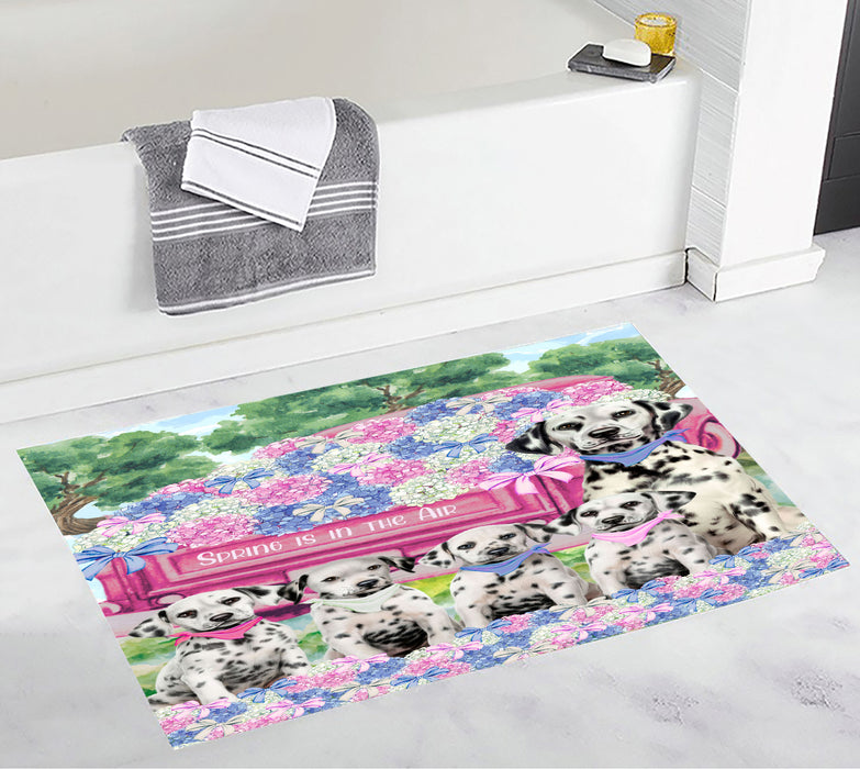 Dalmatian Bath Mat: Explore a Variety of Designs, Personalized, Anti-Slip Bathroom Halloween Rug Mats, Custom, Pet Gift for Dog Lovers