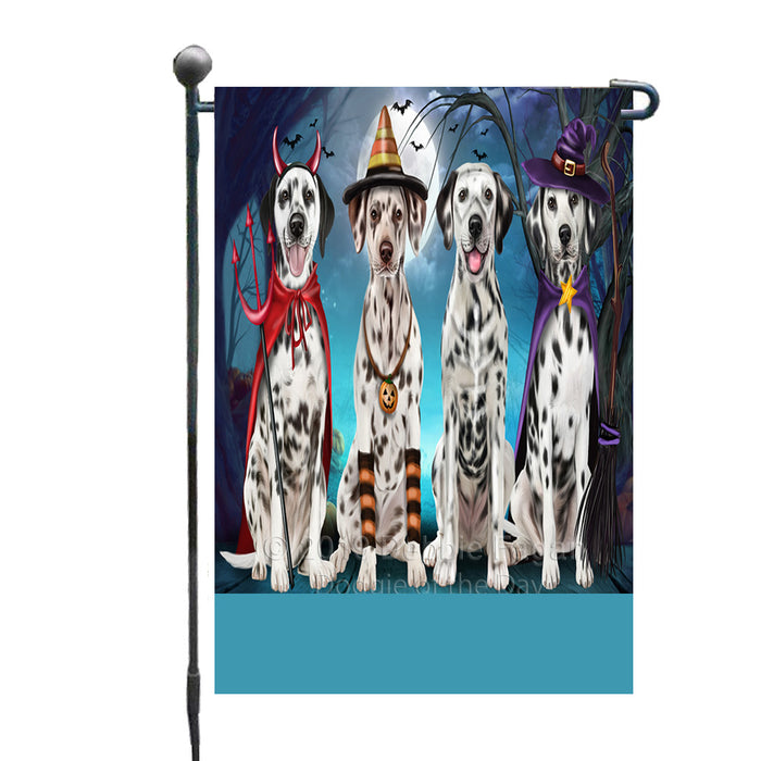 Personalized Happy Halloween Trick or Treat Dalmatian Dogs Custom Garden Flag GFLG64352