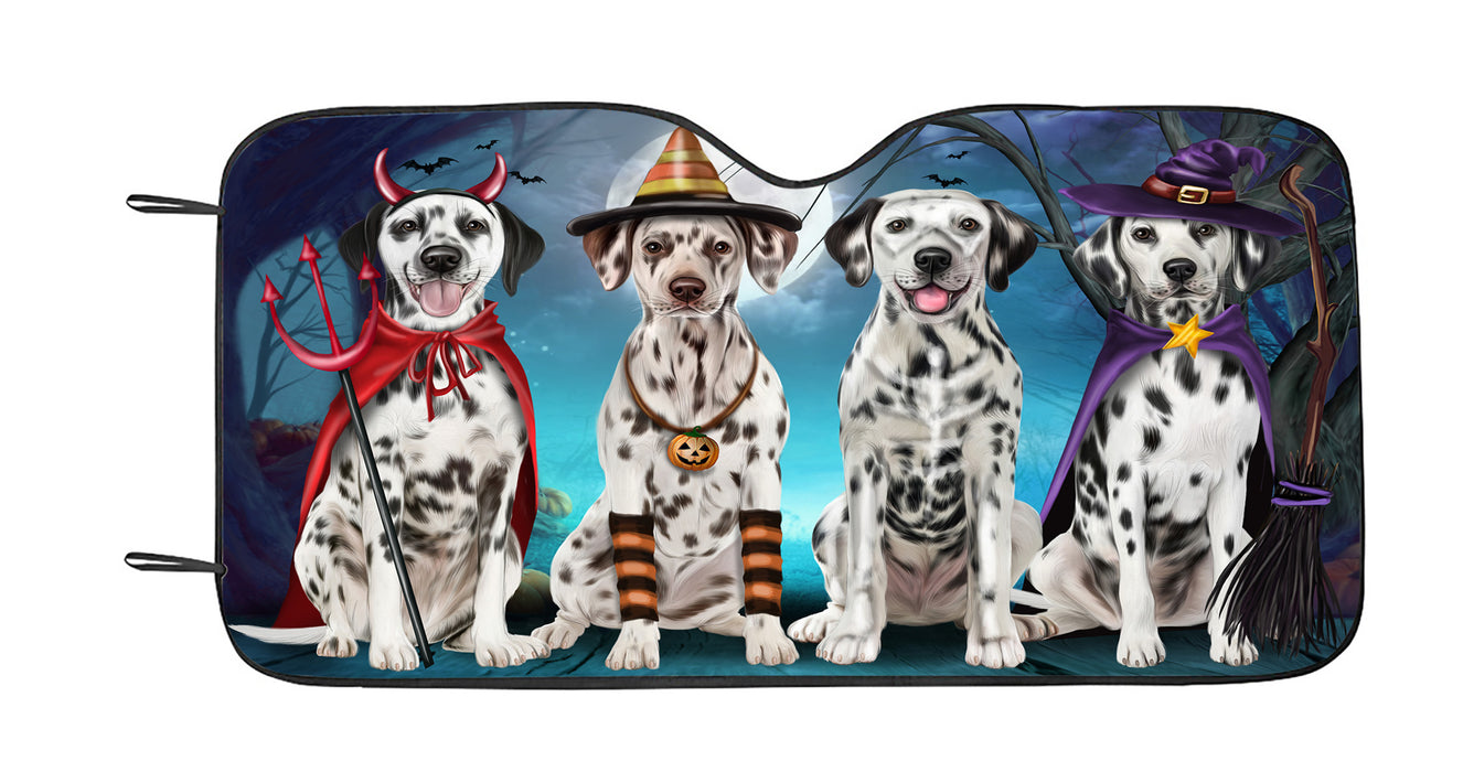 Halloween Trick or Teat Dalmatian Dogs Car Sun Shade