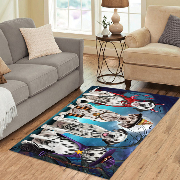 Halloween Trick or Teat Dalmatian Dogs Area Rug